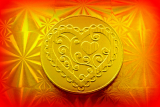 Čokoládová mince motiv krajkové srdce 999-005-021