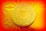Čokoládová mince srdce v rámečku 999-005-024