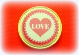 Čokoládová mince s potiskem sváteční motiv VALENTÝN LOVE krajka 999-105-001