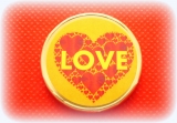 Čokoládová mince s potiskem sváteční motiv VALENTÝN LOVE v srdci 999-105-007