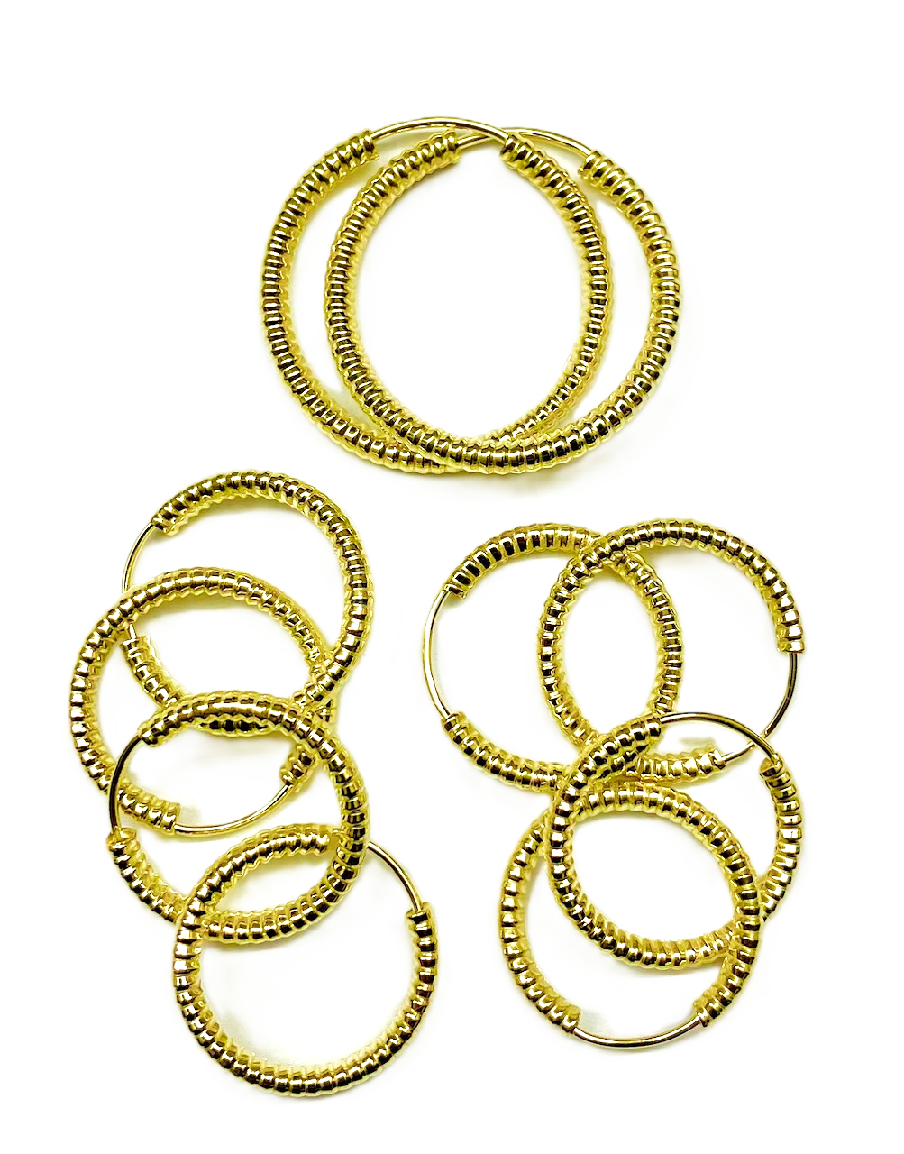 Zlaté náušnice FLEXI kruhy 27/2,8 mm 3,40 g AU 585/1000, žluté zlato 727-001-028