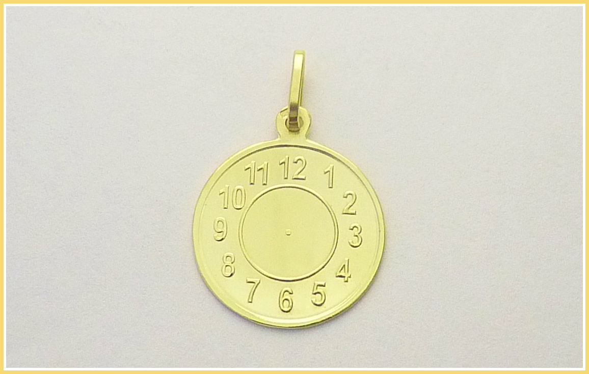 Hodiny narození žluté KLASIK 17 mm 1,65g/ks 162-001-174