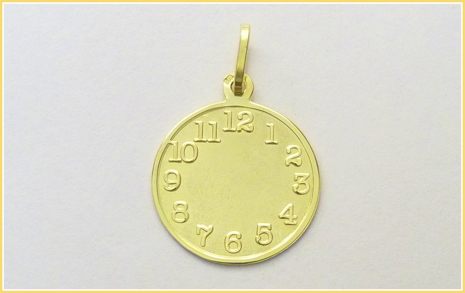 Hodiny narození žluté ZRCADLO 17mm 1,65g/ks 162-001-177