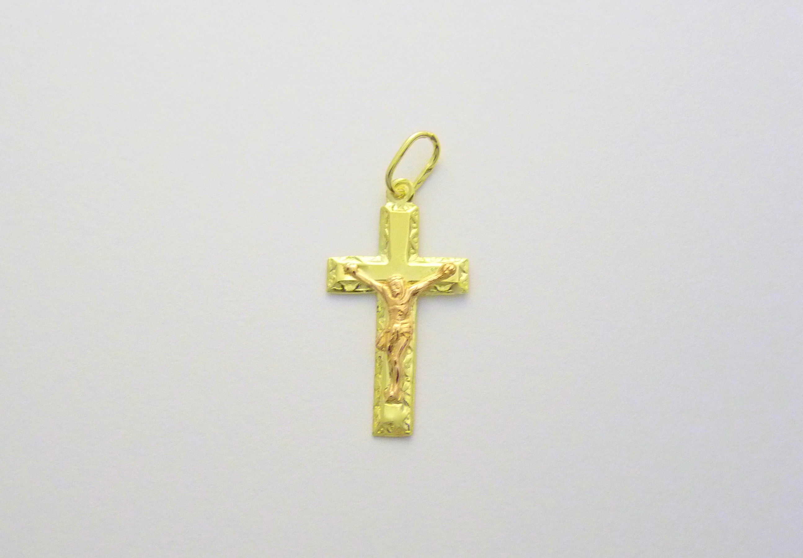 Křížek odlehčený malý s kristem 0,45 g/ ks 453-008-400