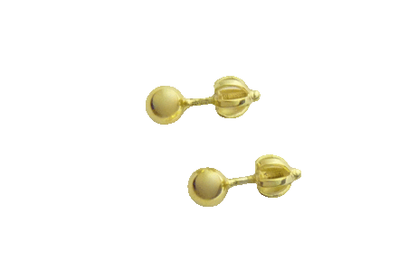 Náušnice balonkové duté kuličky 4,5mm  1,05g/pár 252-001-002