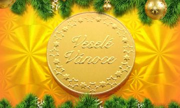 Čokoládová mince sváteční - Veselé Vánoce hvězdičky 999-005-006