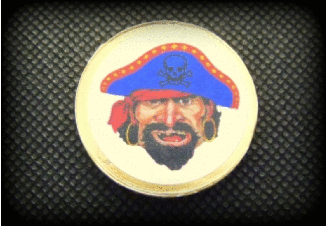 Čokoládová mince s potiskem pirátský motiv vzor pirát 999-107-005