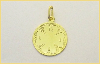 Hodiny narození žluté ČTYŘLIST 17mm 1,65g/ks 162-001-173