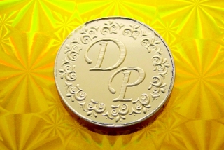 Čokoládová mince narozeniny-Ozdobný rámeček s monogramem 999-002-008