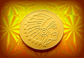 Čokoládová mince indián s čelenkou 999-007-001