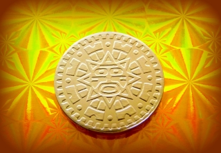Čokoládová mince indiánský symbol slunce 999-007-004
