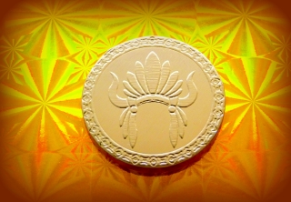 Čokoládová mince indiánská čelenka v rámečku 999-007-006