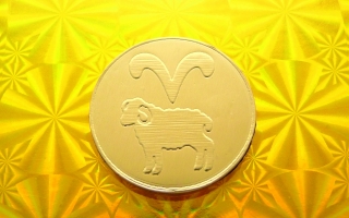 Čokoládová mince narozeniny měsíční znak BERAN 999-002-103
