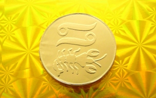 Čokoládová mince narozeniny měsíční znak RAK 999-002-106