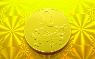Čokoládová mince narozeniny měsíční znak LEV 999-002-107