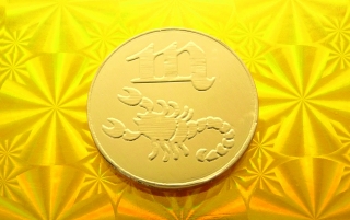 Čokoládová mince narozeniny měsíční znak ŠTÍR 999-002-110 