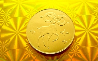 Čokoládová mince narozeniny měsíční znak BERAN hvězdy 999-002-123