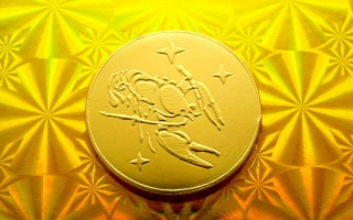 Čokoládová mince narozeniny měsíční znak RAK hvězdy 999-002-126