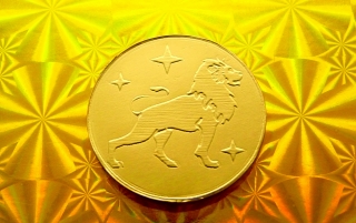 Čokoládová mince narozeniny měsíční znak LEV hvězdy 999-002-127