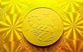Čokoládová mince narozeniny měsíční znak ŠTÍR hvězdy 999-002-130
