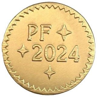 Čokoládová mince PF rámeček hvězdy 999-008-003