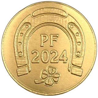 Čokoládová mince PF podkova 999-008-007